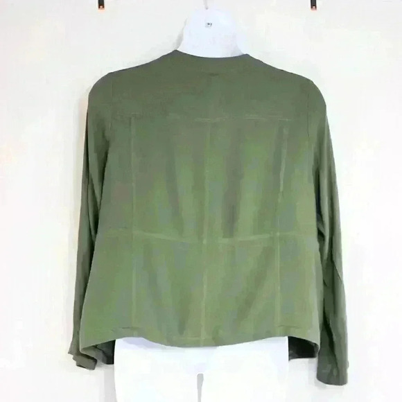 Torrid Size 2 olive green drawstring waist long sleeve blazer - Picture 7 of 15